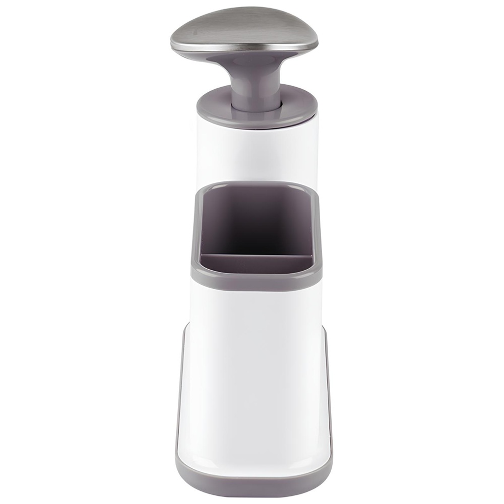 Дозатор для жидкого мыла Leonord Sauber белый пластик с органайзером для хранения