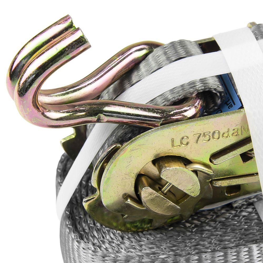 Ремень стяжной 6м ширина 25мм с крюками  0.75/1.5т