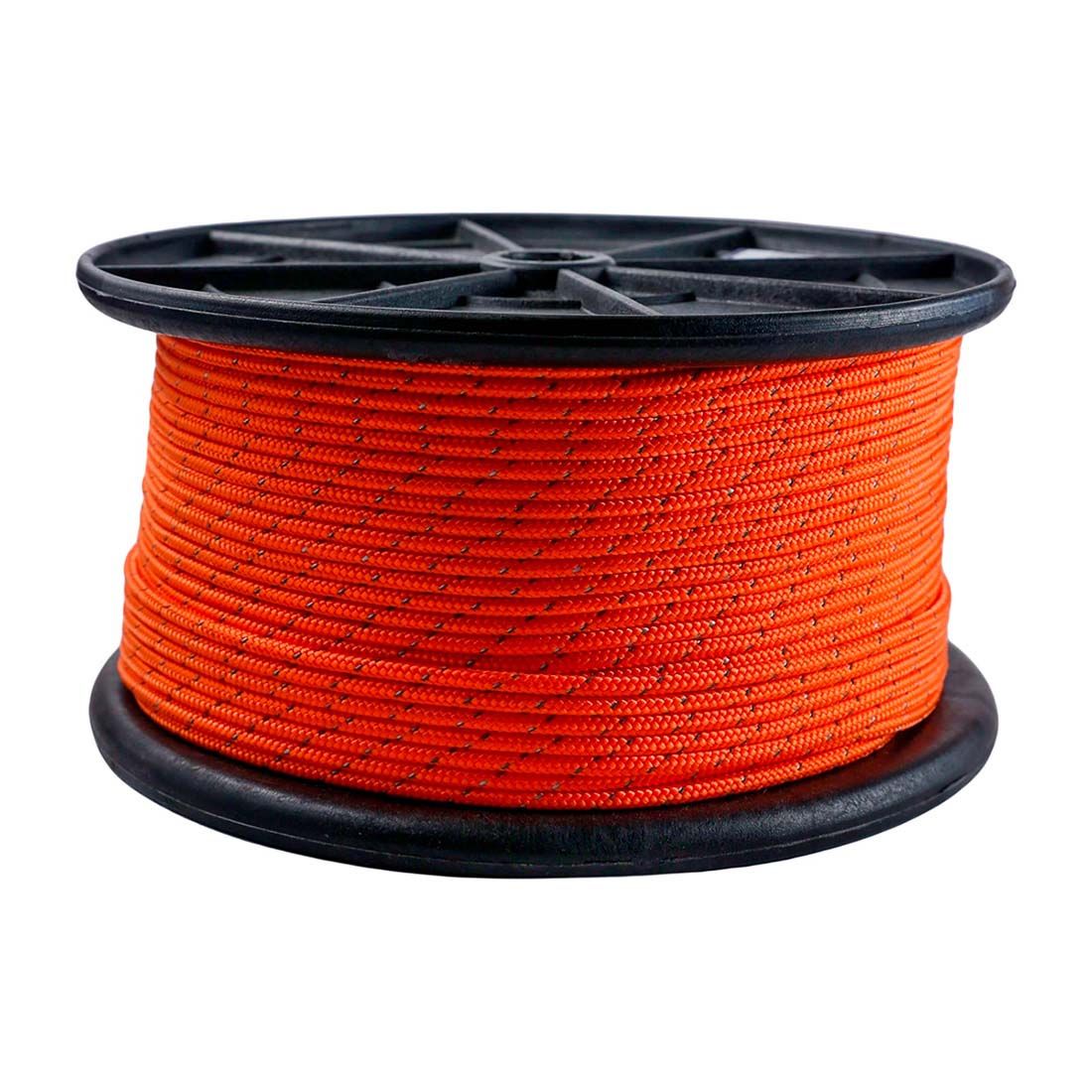 Шнур ПП плетеный 6 мм 16 прядный сердечником светоотражающая нить