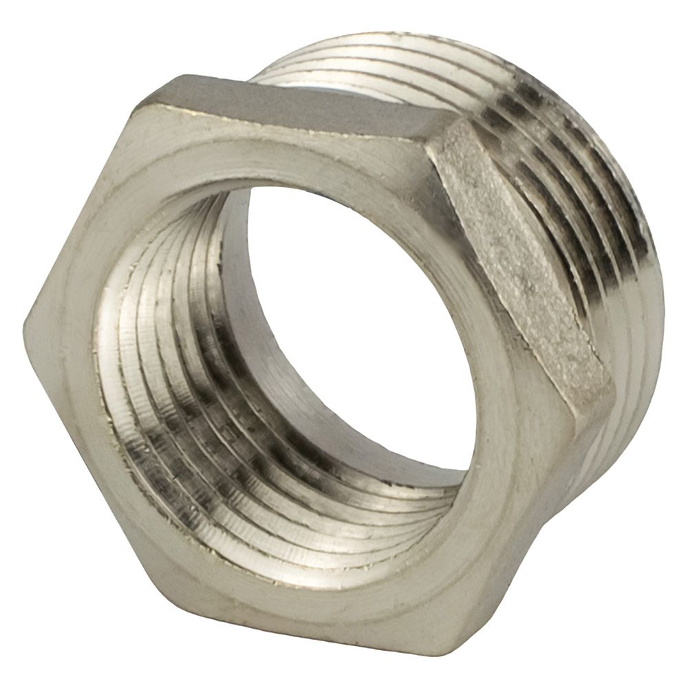 Футорка латунь никель 3/4''х1/2'' ВР/НР