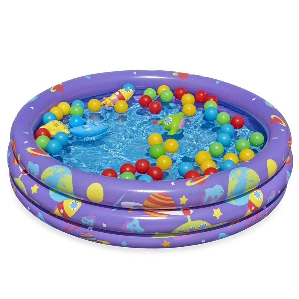 Бассейн детский надувной с мячами 102х25 см 101 л Bestway Intergalactic Surprise 52466