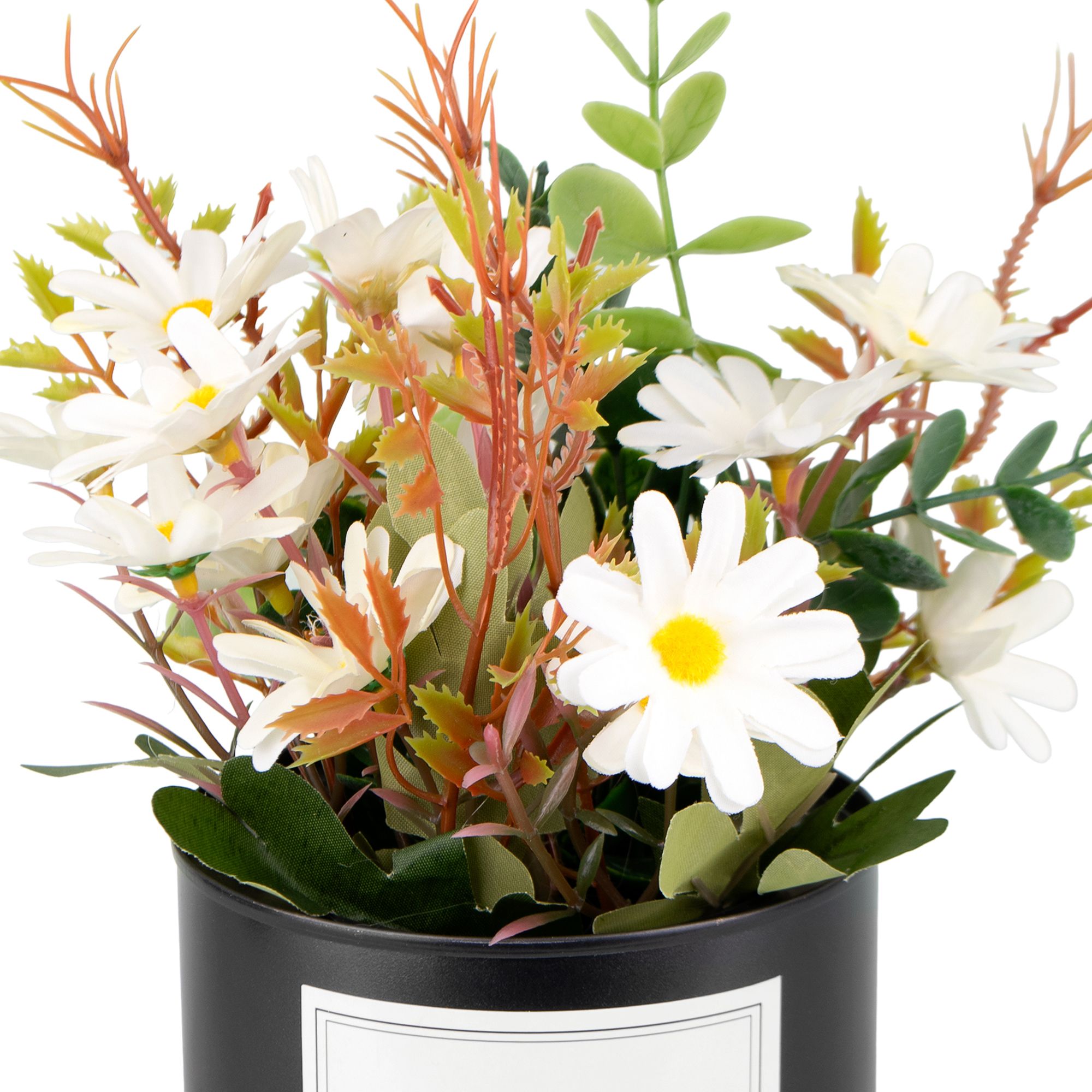 Цветок искусственный в кашпо темный горшок