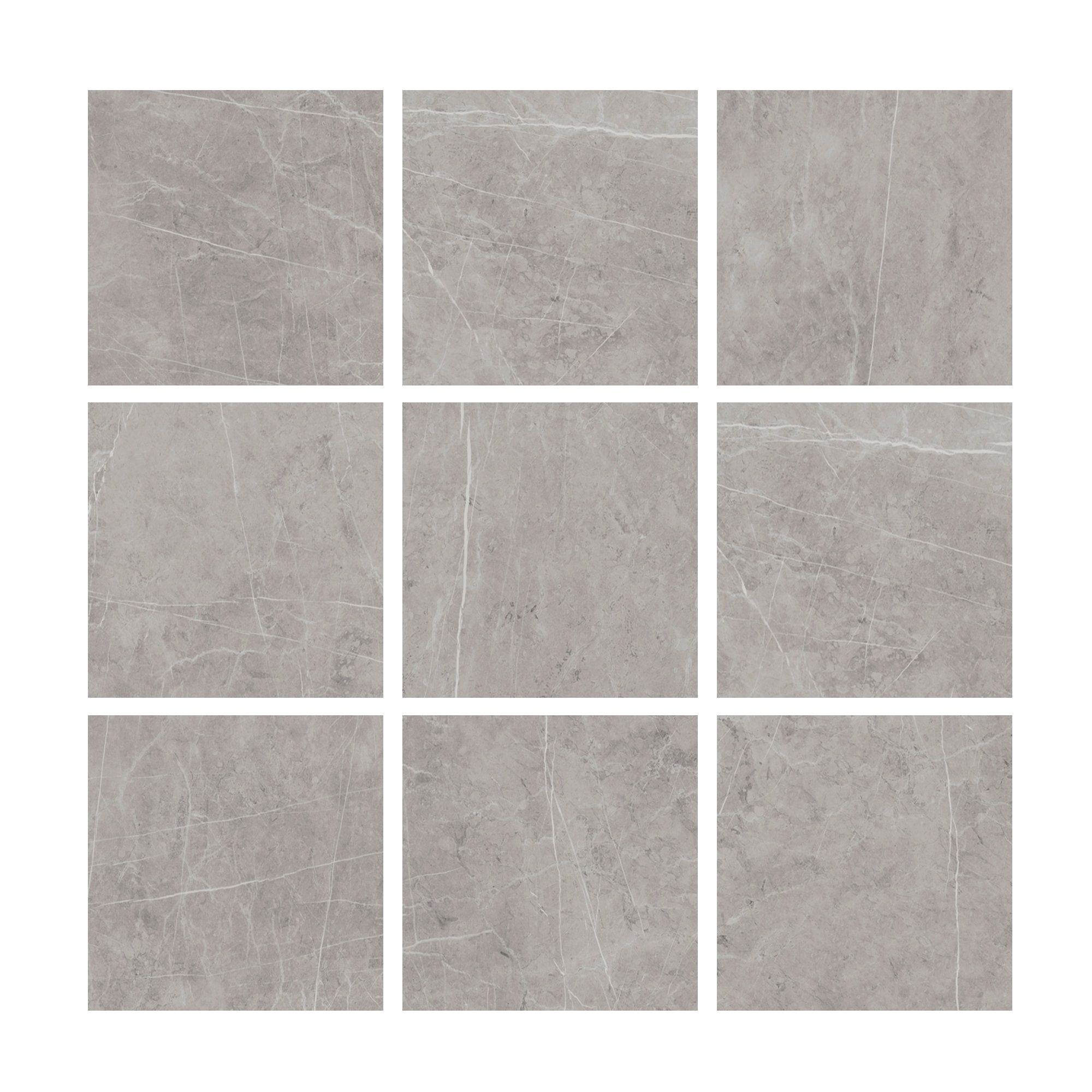 Керамогранит Estima Melody MO 03 40,5х40,5 см серый мрамор неполированный 1,804 м2