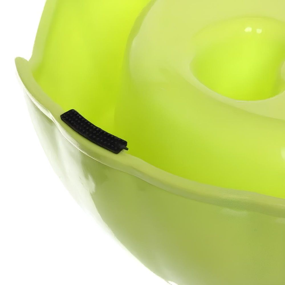 Миска пластиковая для медленного кормления Зиг-Заг 18х5,5 см зеленая