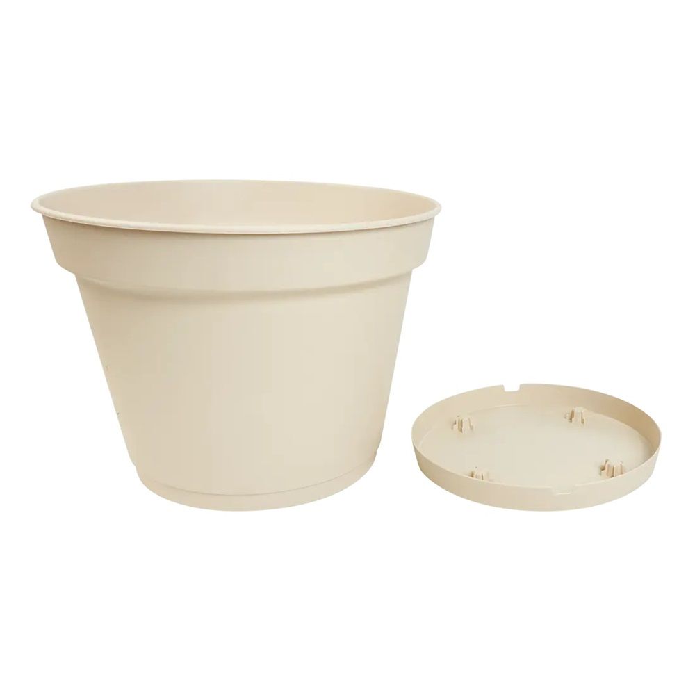 Горшок цветочный Mint светло-бежевый 38 см 20 л с поддоном