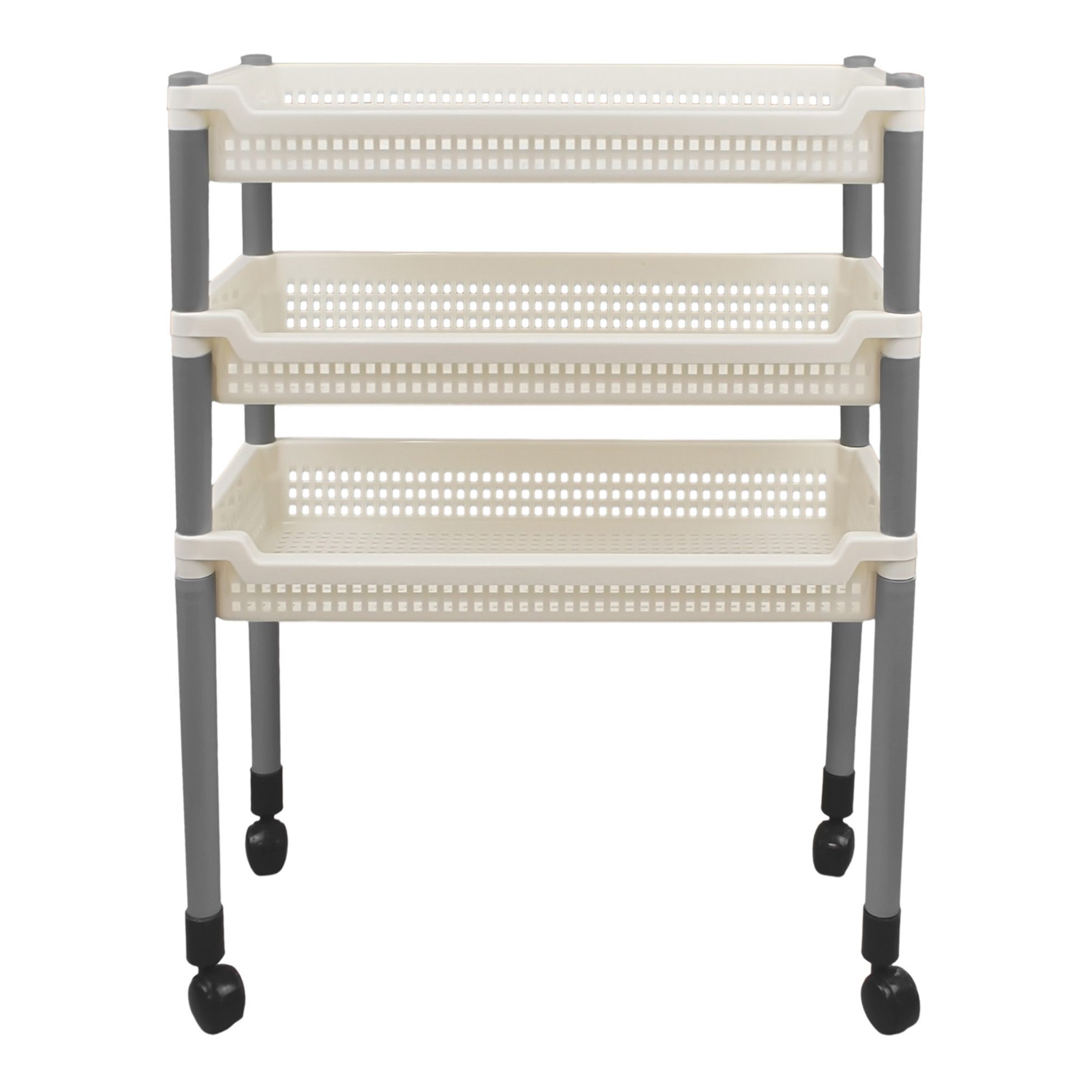 Этажерка на колесах Флер узкая 475х630х225 мм 3 секции