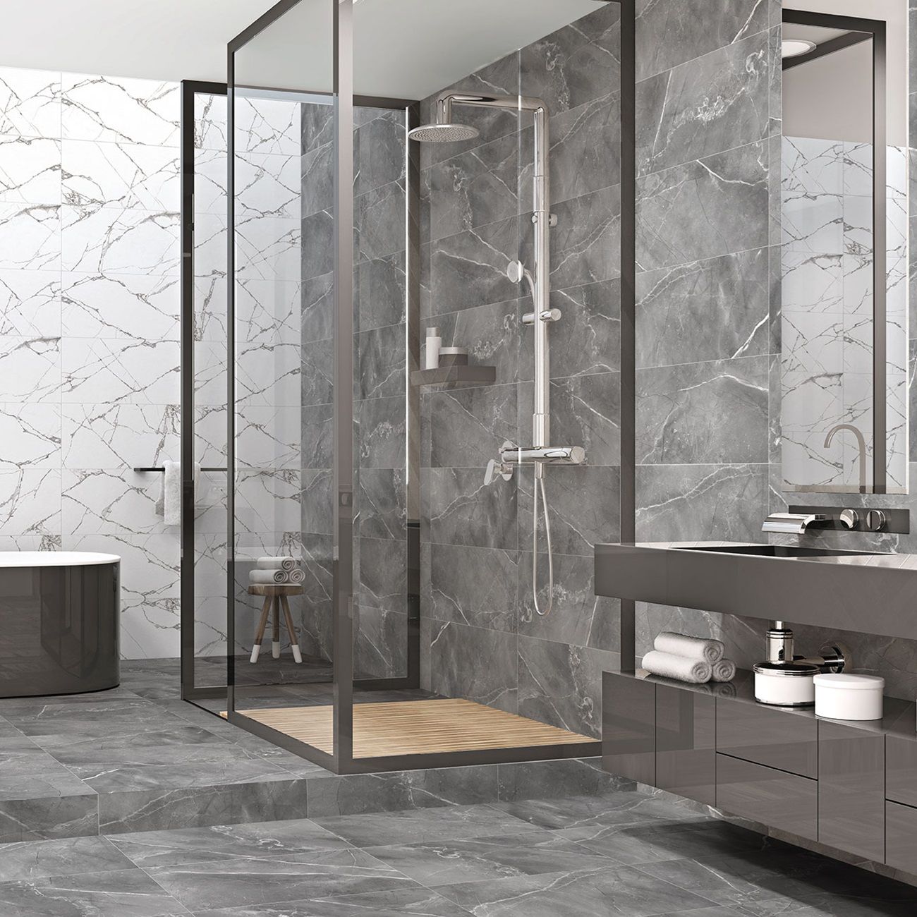 Керамогранит Global Tile Hit_GT 6260-0243-1031 30x60 см темно-серый 1,44 м2