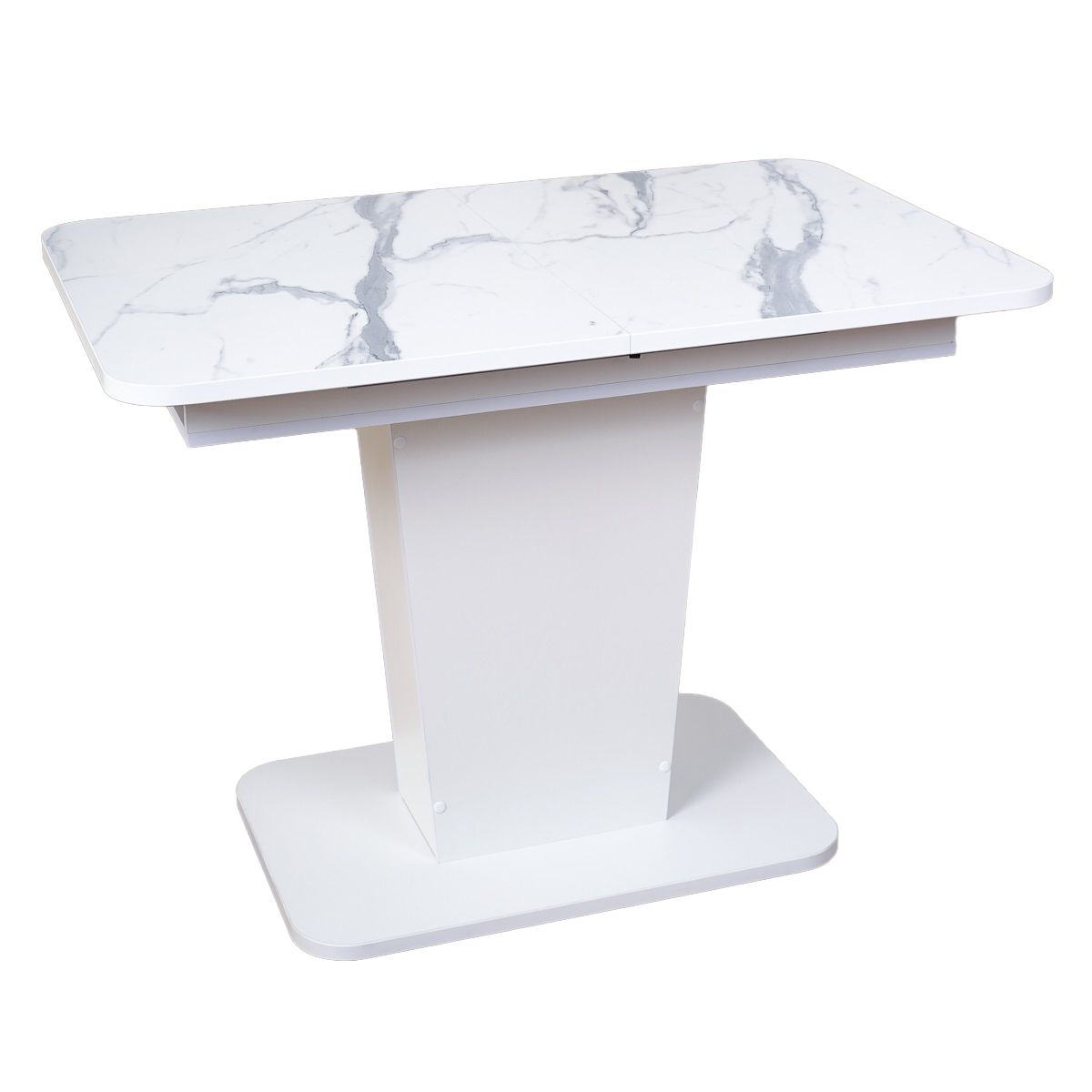 Стол раздвижной Грант 1080/1380х680х770 мм Белый, ЛДСП/Пластик HPL №3027