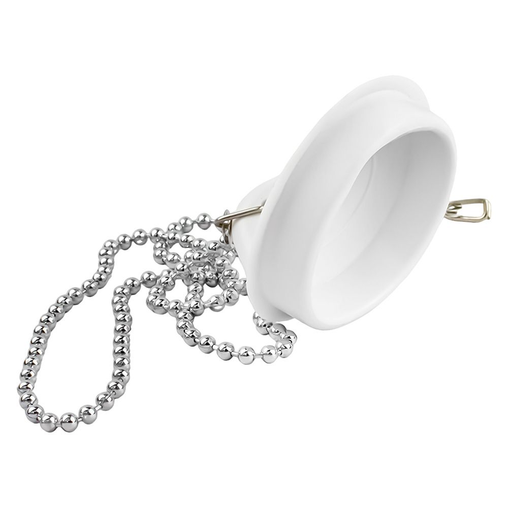 Пробка для ванны с цепочкой белая