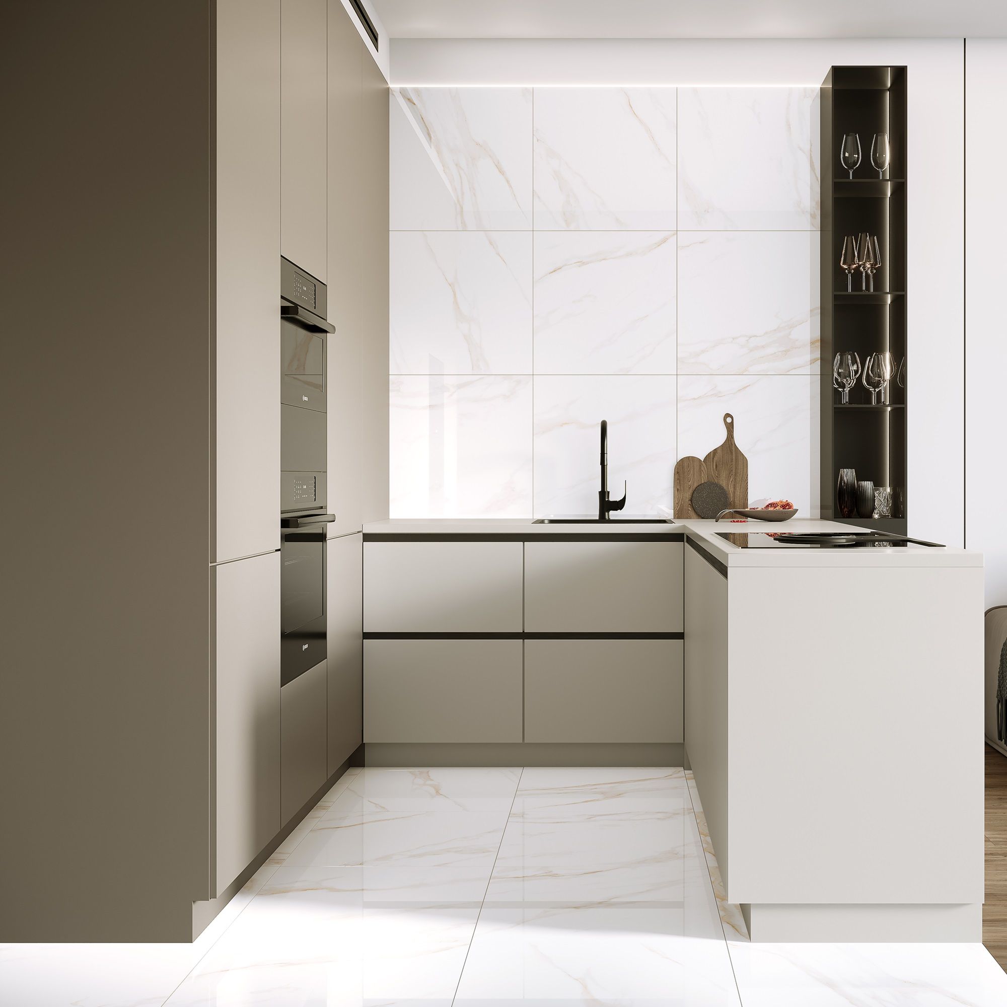 Керамогранит Ceradim Calacatta Regal Gold 60х60 см белый полированный 1,44 м2