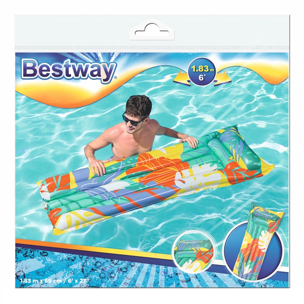 Матрас для плавания 183х69 см до 90 кг Bestway Fashion рем комплект 44033