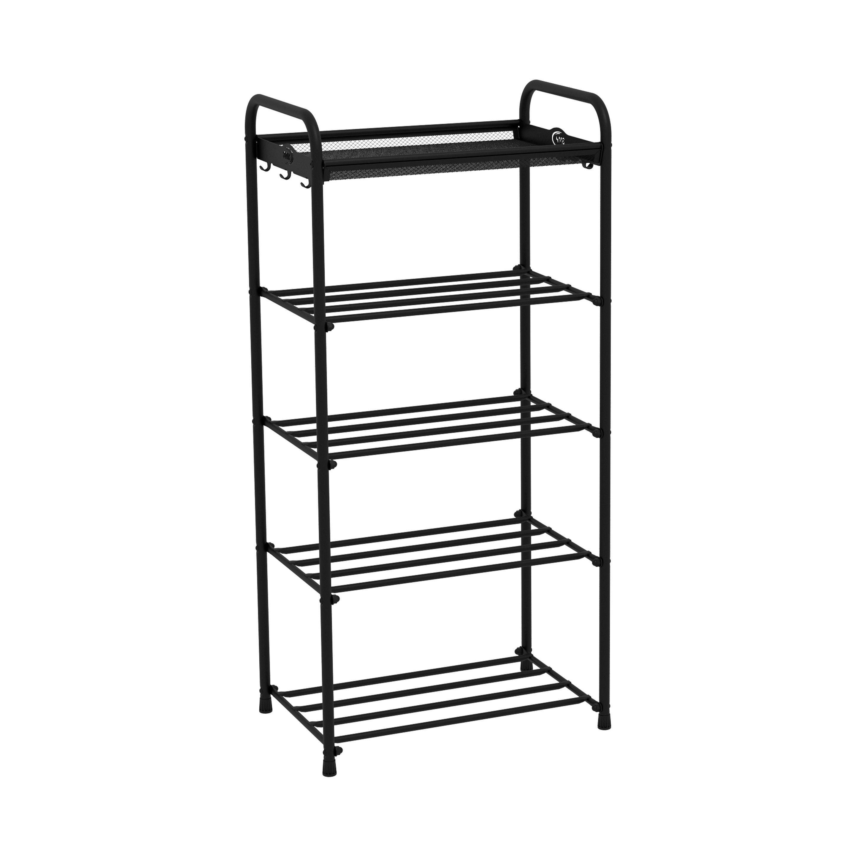 Полка для обуви Альфа 15 450х950х300 мм металл Черный