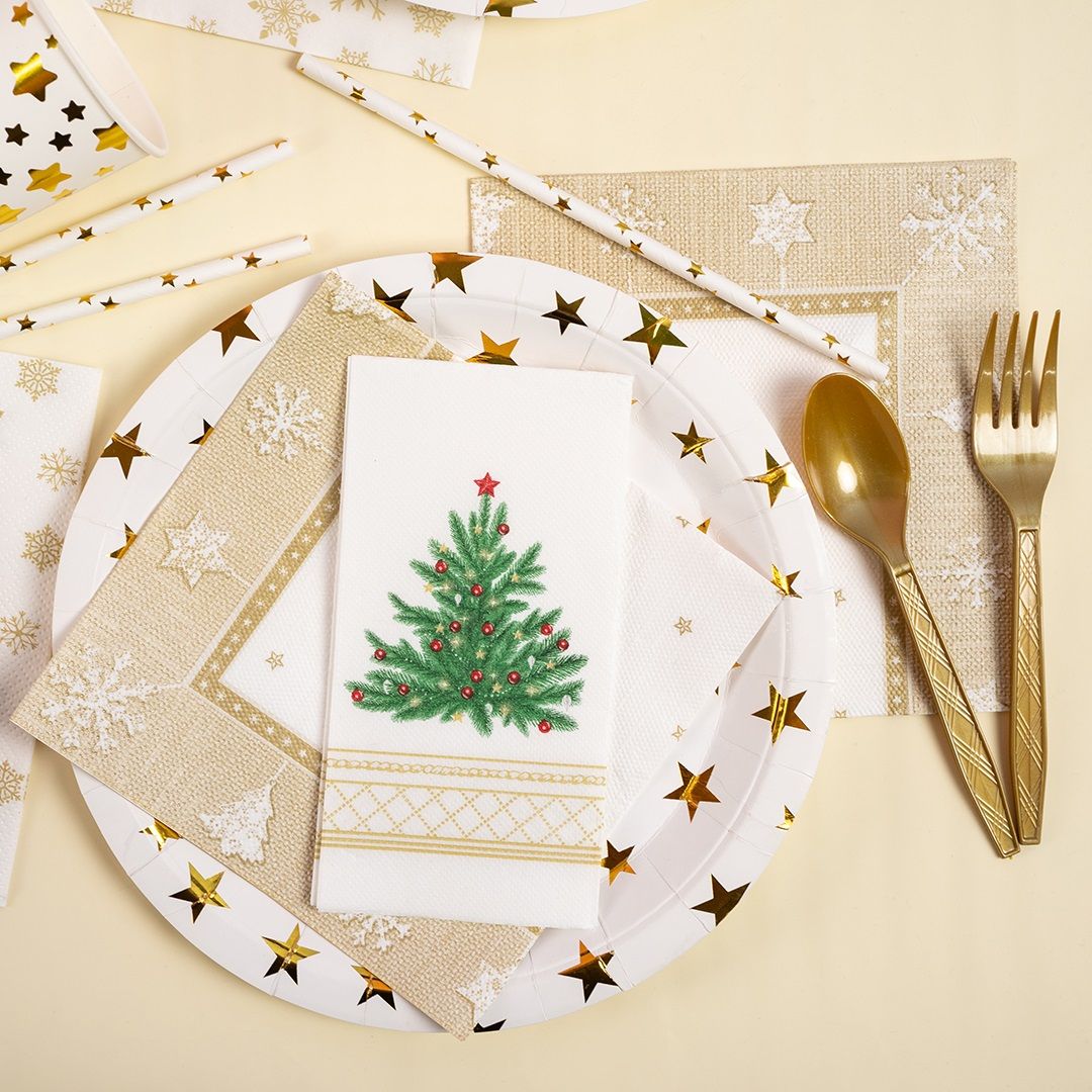 Салфетки бумажные С Новым годом 33х33 см 2-х слойные 20 шт