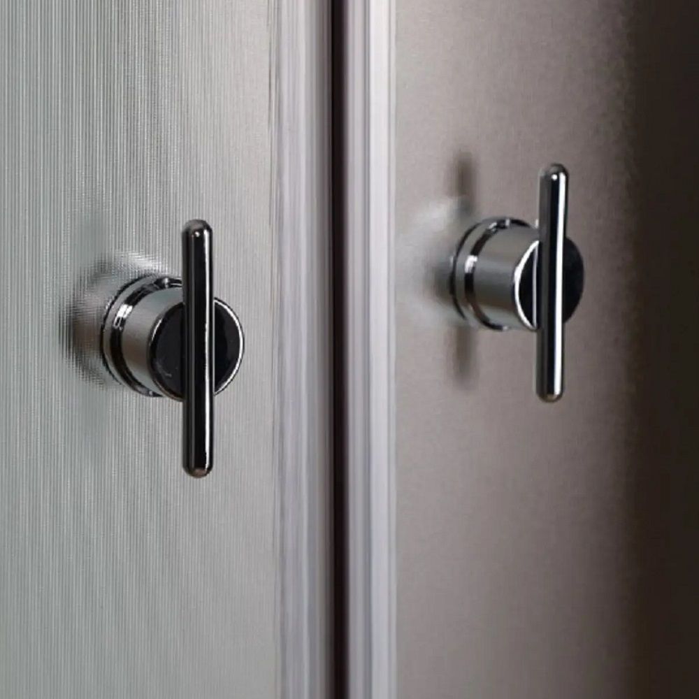 Душевая кабина NG-5304-14 90х90х215 см средний поддон 26 см, стекло матовое, белый профиль