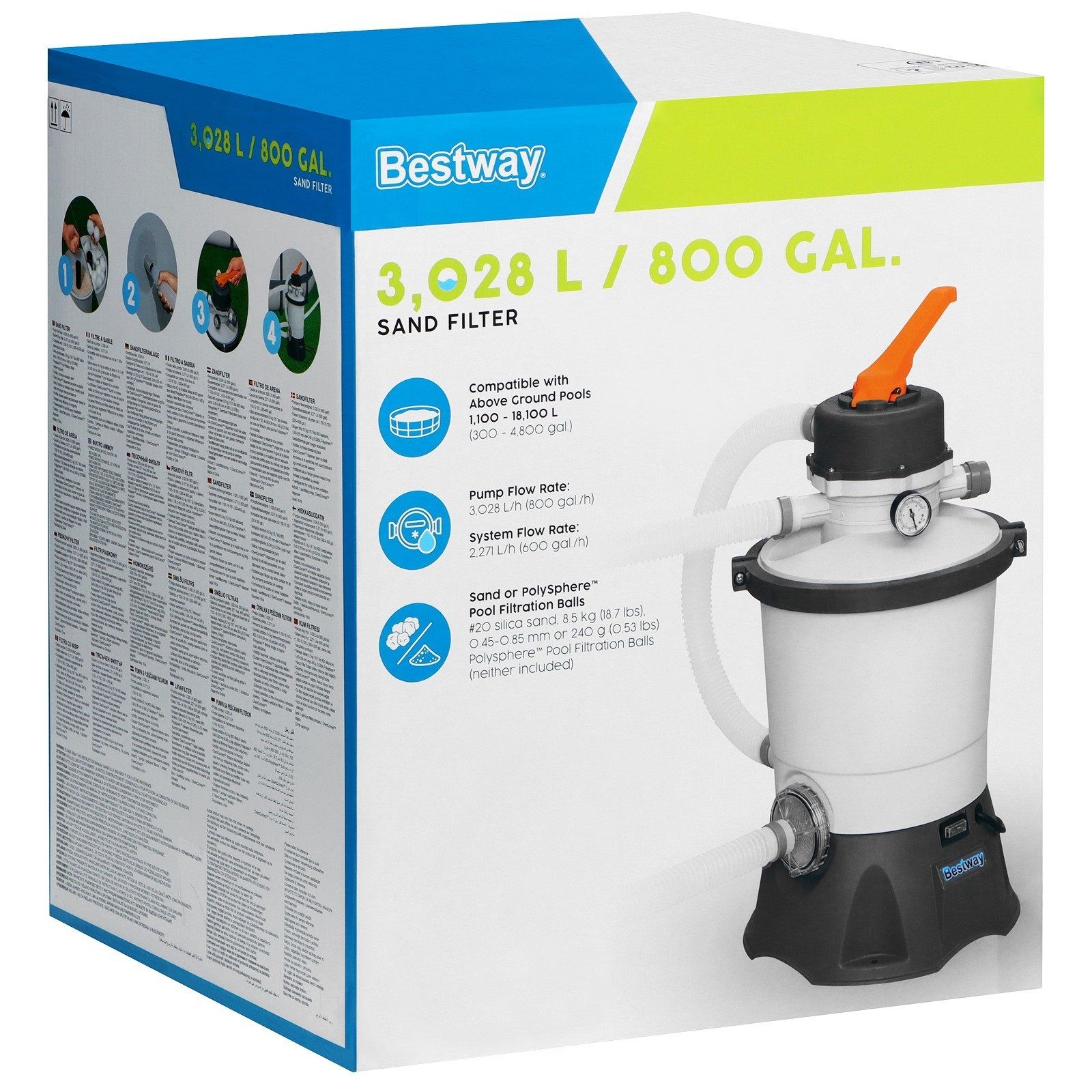 Фильтр песчаный 3028 л/ч 800 гал/ч Bestway 58515