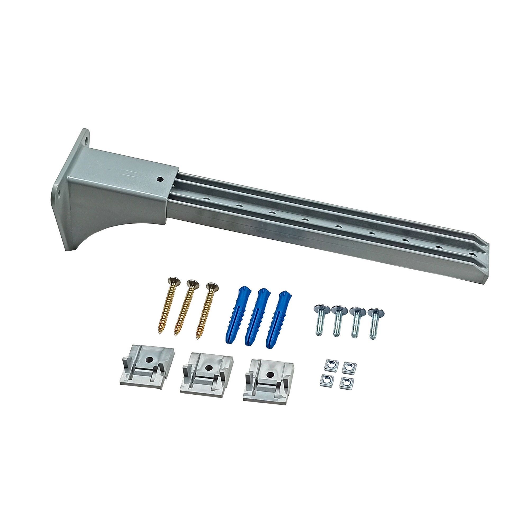 Кронштейн пластиковый 25 см серый арт.240449