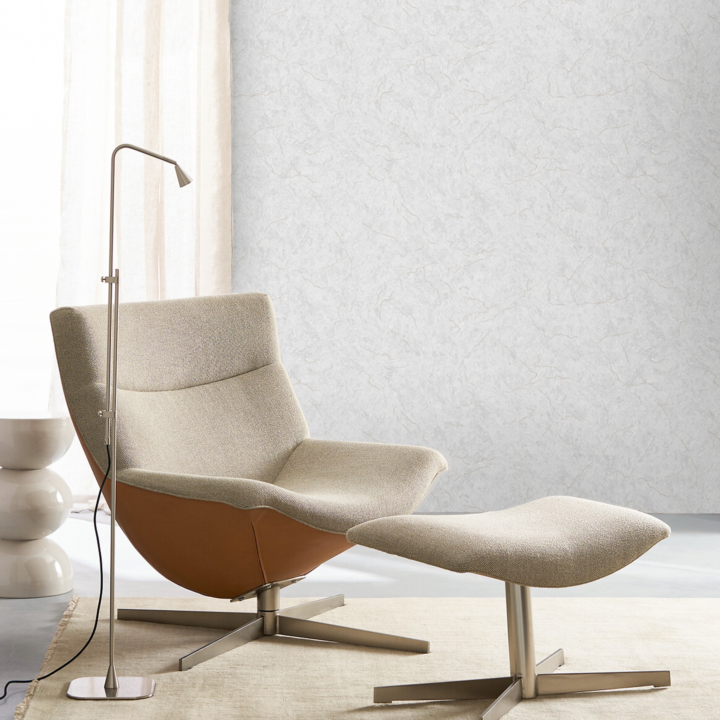 Обои Aurora Агидель С50А 5049 06 серые штукатурка 1,06х10,05 м