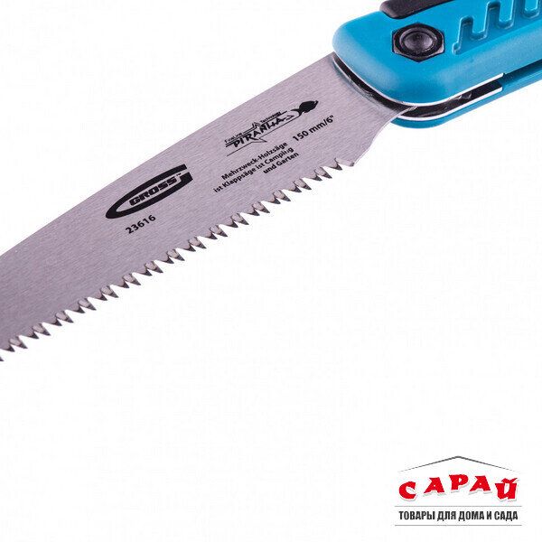 Ножовка по дереву складная 150 мм 3D Piranha 9-10TP Gross 23616