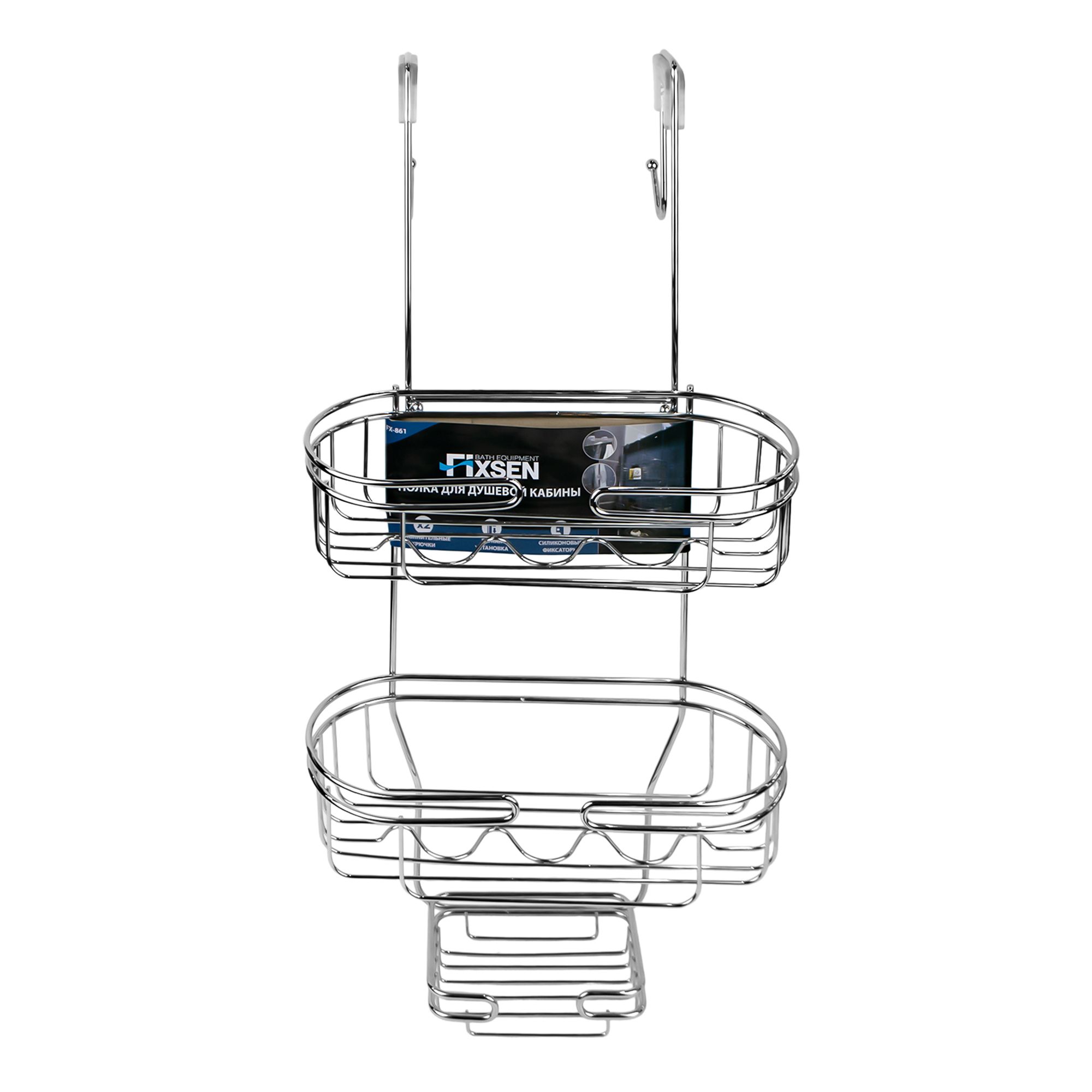Полка для ванной овальная 2-х ярусная Hotel FX-861