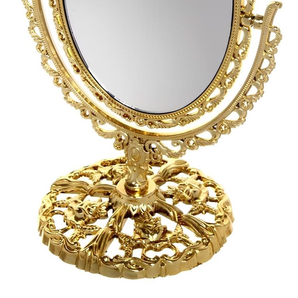 Зеркало настольное в пластиковой оправе Версаль-Овал 30 см