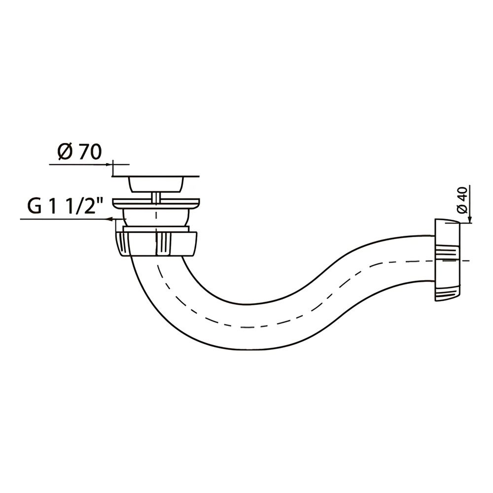 Сифон для душевого поддона 1 1/2"х40 Wirquin 30718008