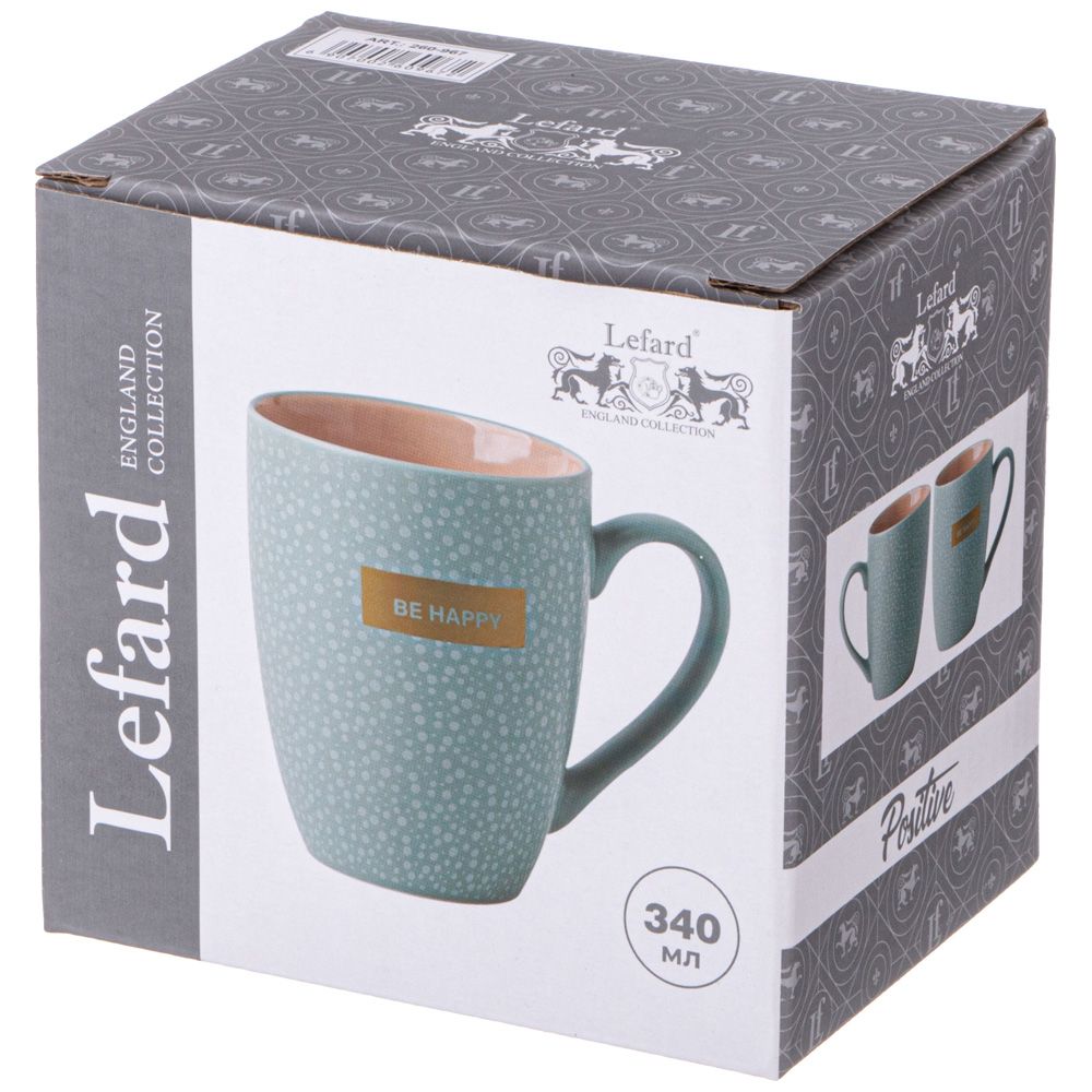 Кружка фарфоровая 340 мл Lefard Be happy 260-967