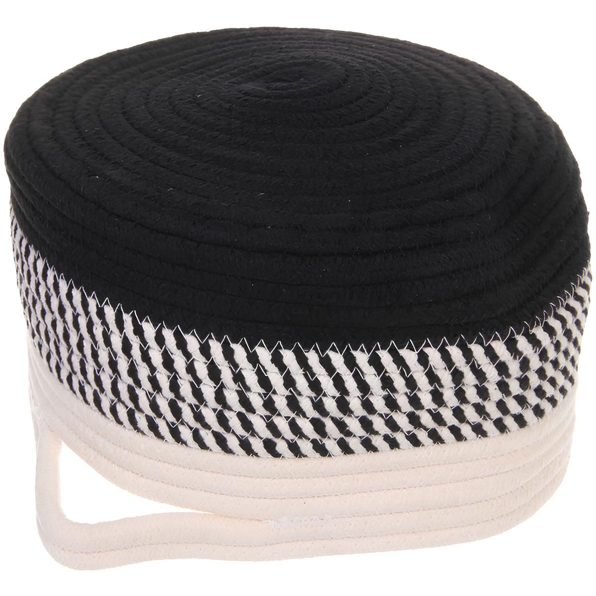 Корзина для хранения Трегория 22х14 см черно-белая