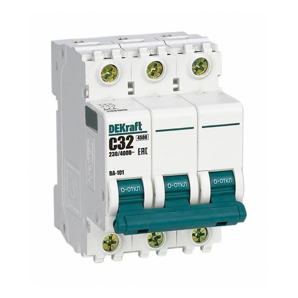 Выключатель автоматический модульный 3п C 32А 4,5кА ВА-101 SchE 11081DEK