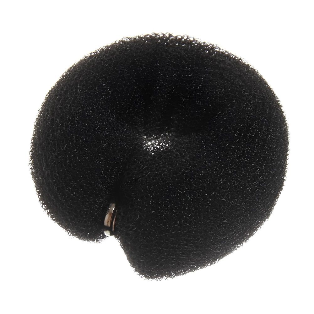 Заколка-валик для создания пучка на кнопке Стиль в деталях черная