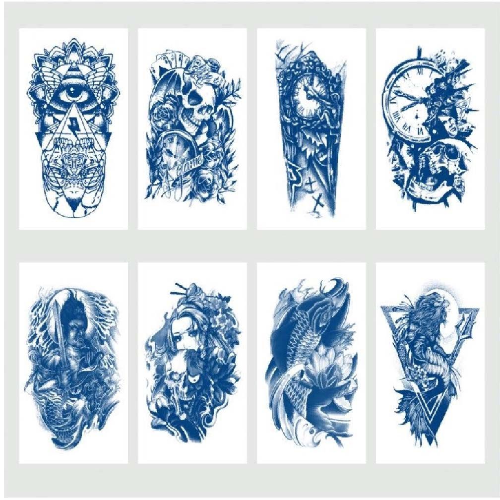 Татуировка-наклейка Синий микс 11х18 см 2 арт. ТА-1751