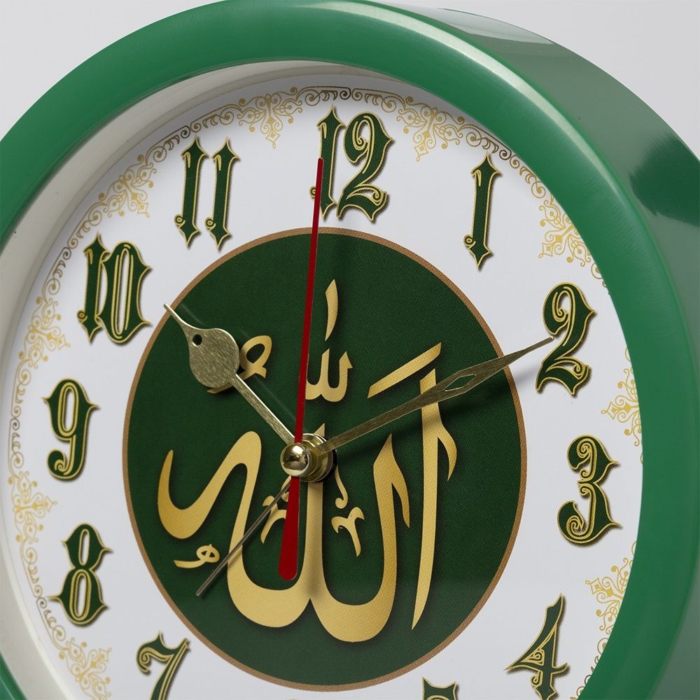 Будильник Молитва d15 см зеленый