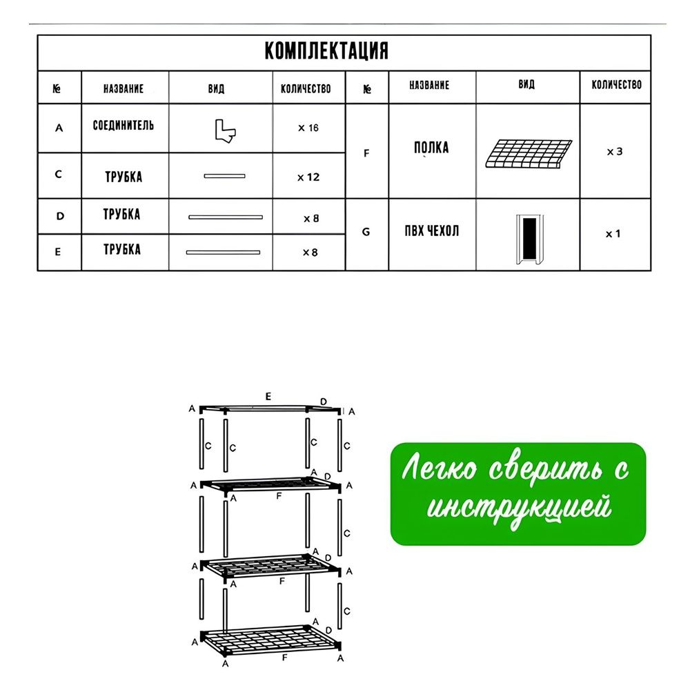 Парник для рассады 46x24x75 см 3 полки с чехлом ГеоПластБорд зеленый