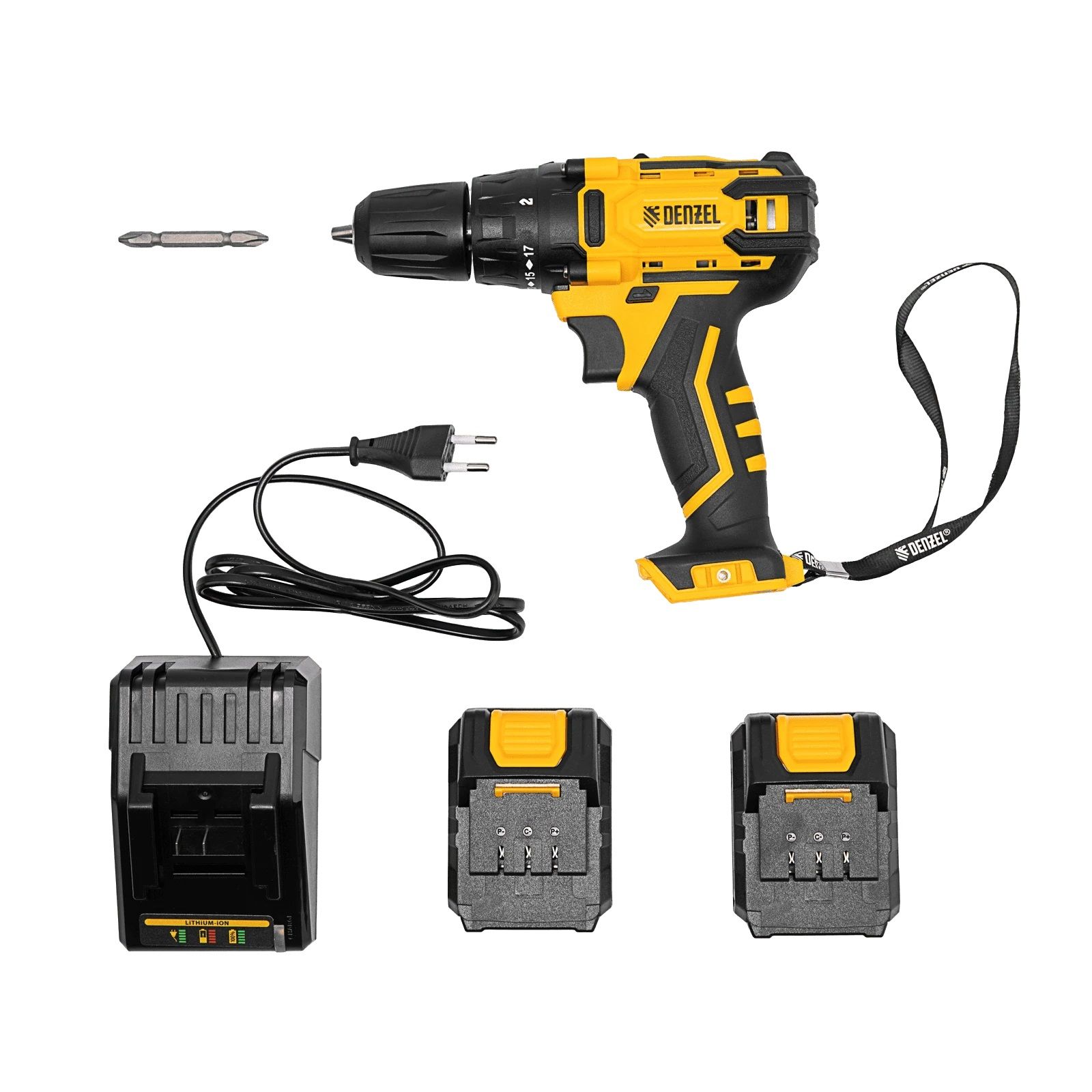 Дрель-шуруповерт аккумуляторная Denzel CDL-12-02BM 12В 2х2Ач 20 Нм кейс