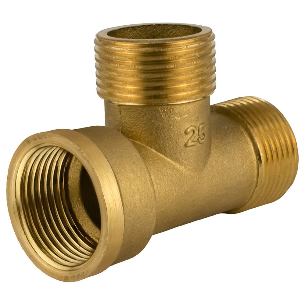 Тройник латунь 1" ВР/НР/НР