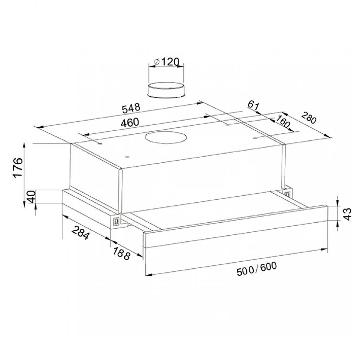 Вытяжка кухонная making Oasis everywhere UV-60