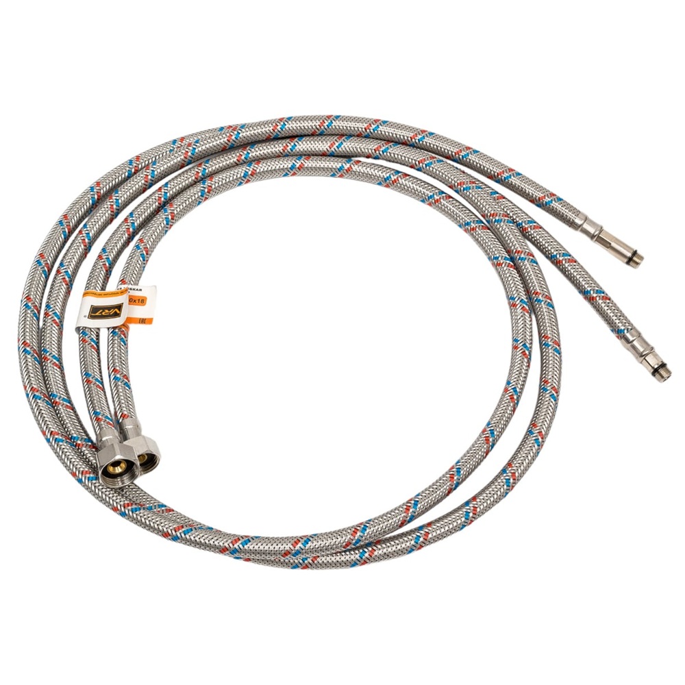 Подводка для смесителя 1/2"хМ10 1,5 м Г/Ш 2 шт