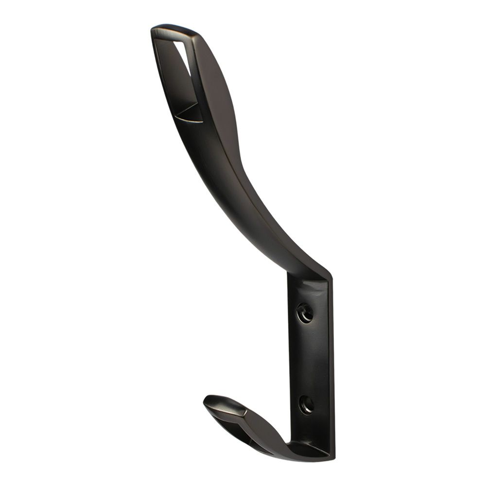 Крючок мебельный двойной N67 брашированный черный никель