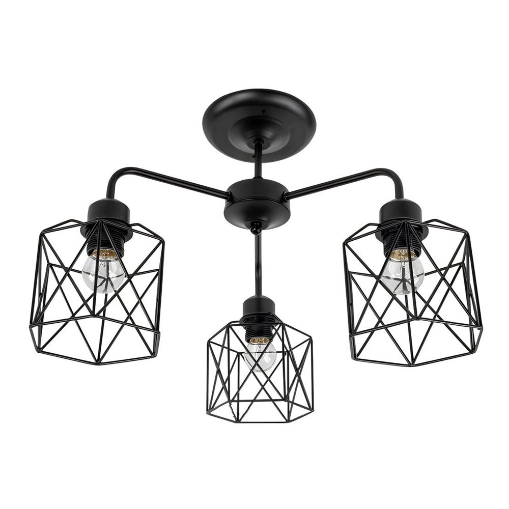 Люстра потолочная In Home Loft Atiko-СN-3E27R-BL 3х60Вт E27 51х51х33,2 см черный