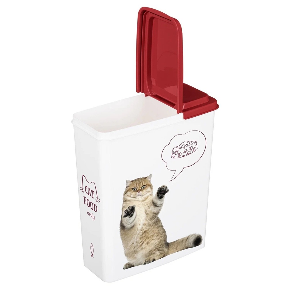 Контейнер для корма Lucky Pet 2,3 л кошки бордовый 434211521