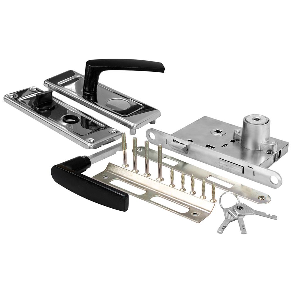 Замок врезной Зенит ЗВ4Д никель с ручками