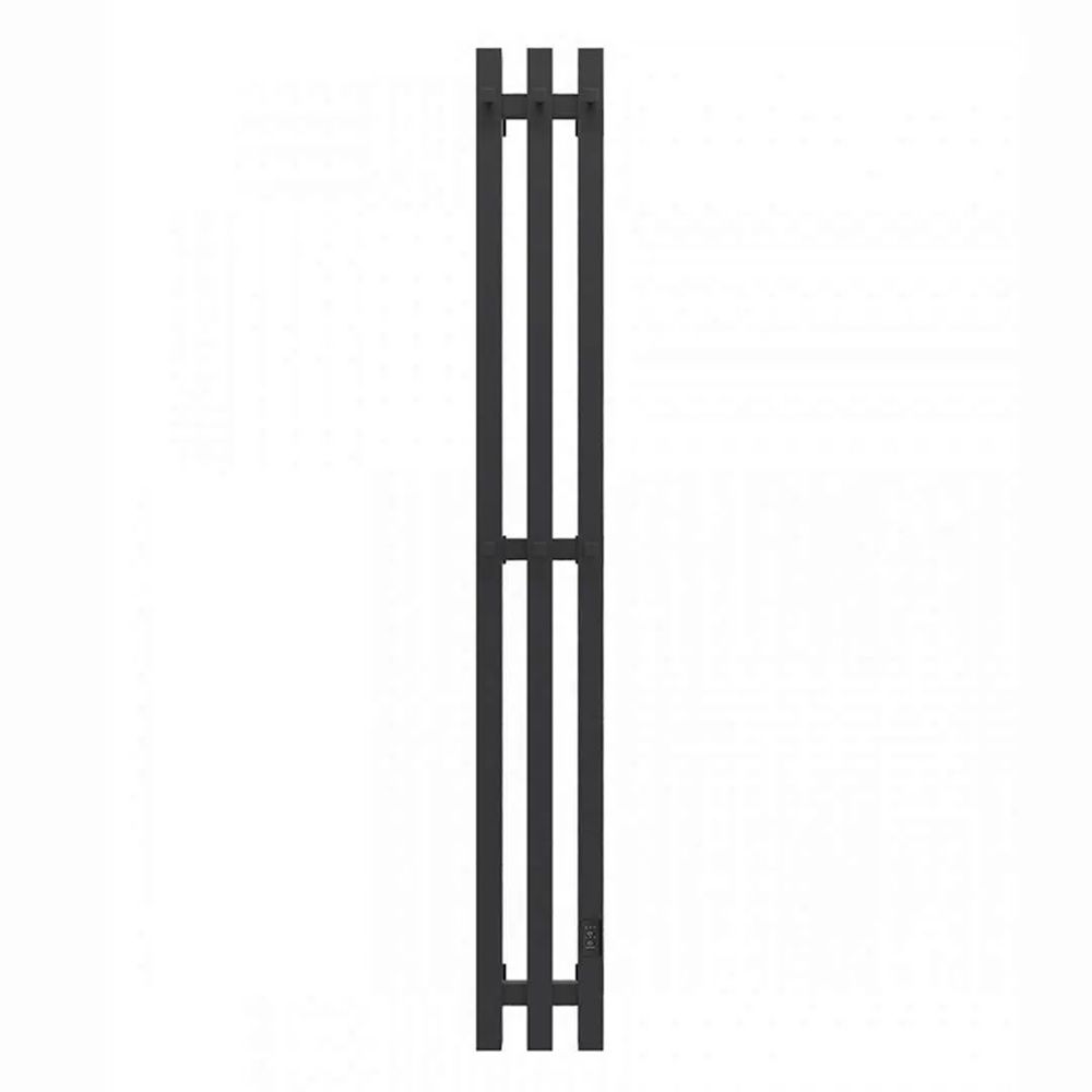 Полотенцесушитель электрический Inaro Р120х6х12 см профильный черный RAL 9005 матовый СНШ