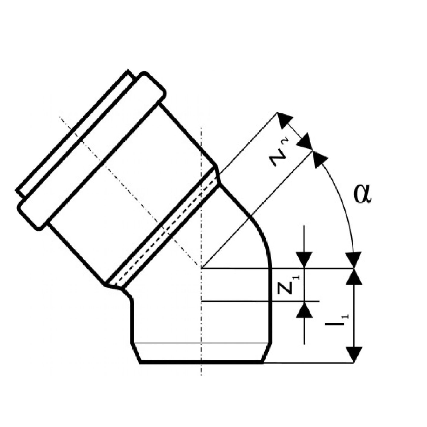 Отвод наружной канализации 110 мм 15°