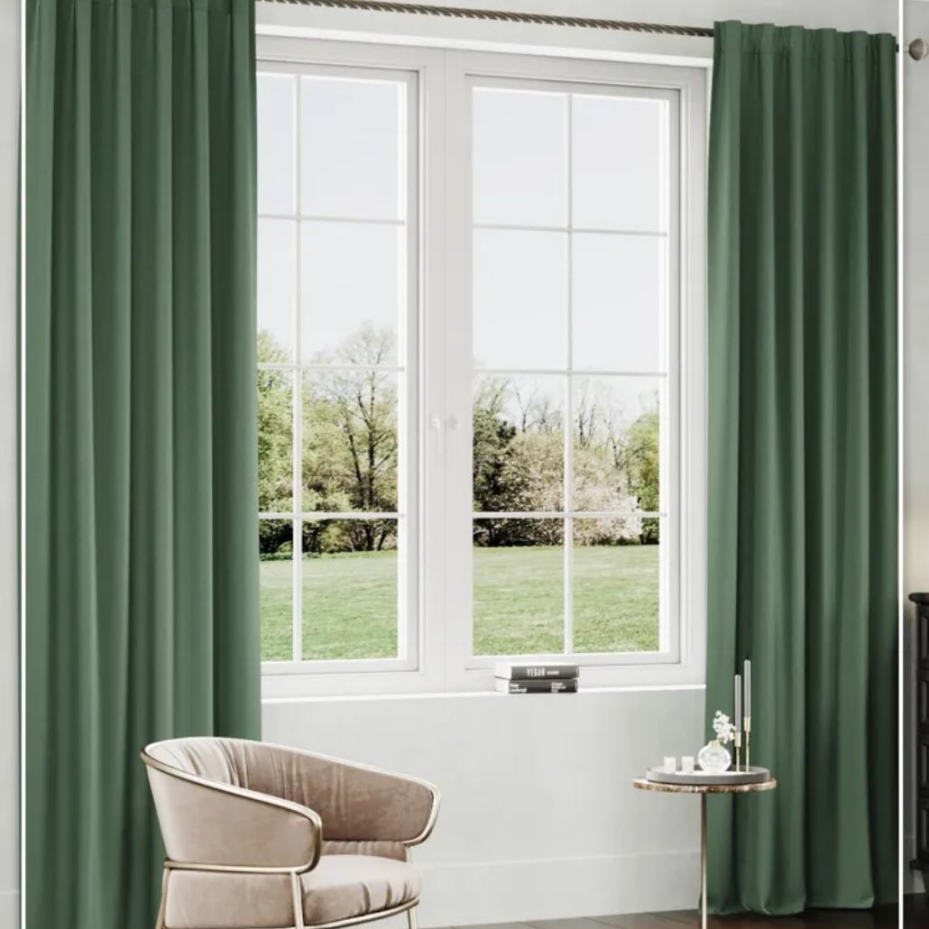 Портьера Канвас 150*260 шалфей ГП