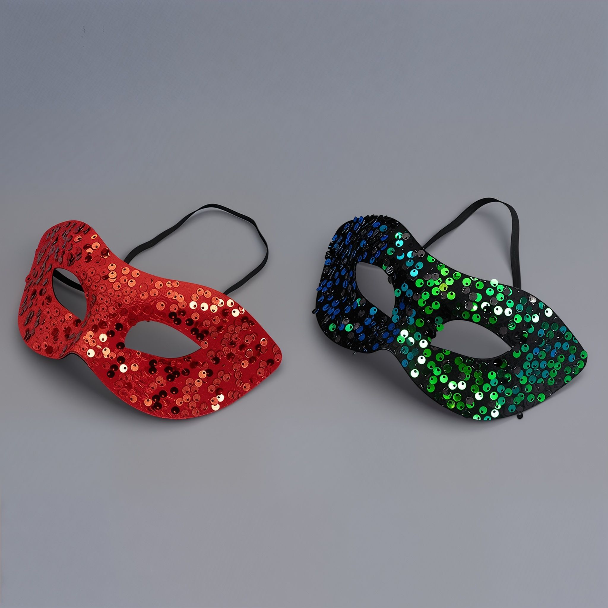Маска карнавальная с пайетками 18х9 см микс 2024-8536