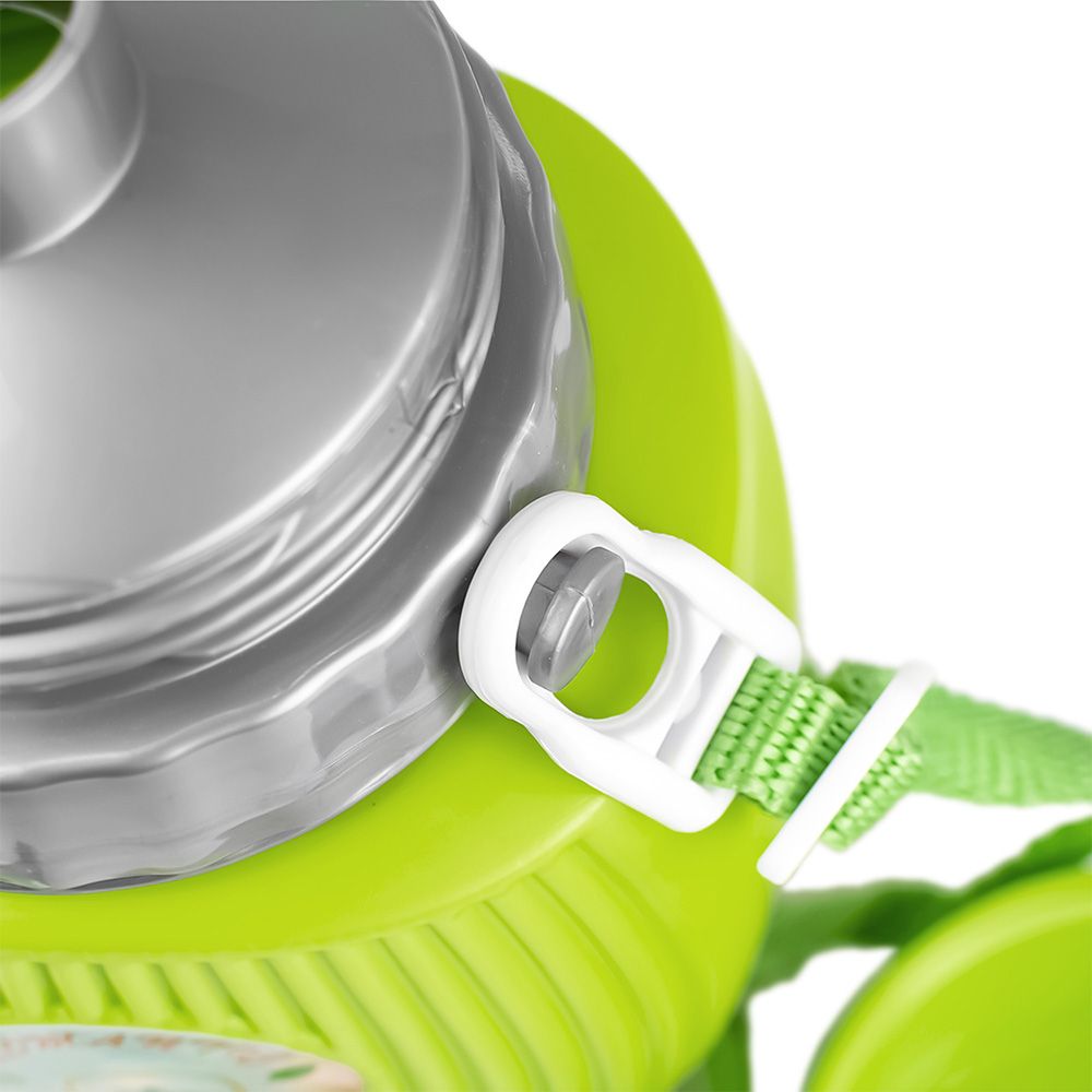 Фляжка туристическая пластиковая 600 мл с кружкой лето