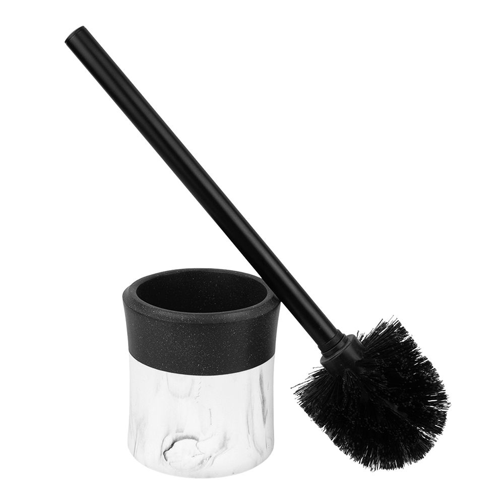 Ершик для унитаза напольный Ever белый с черным