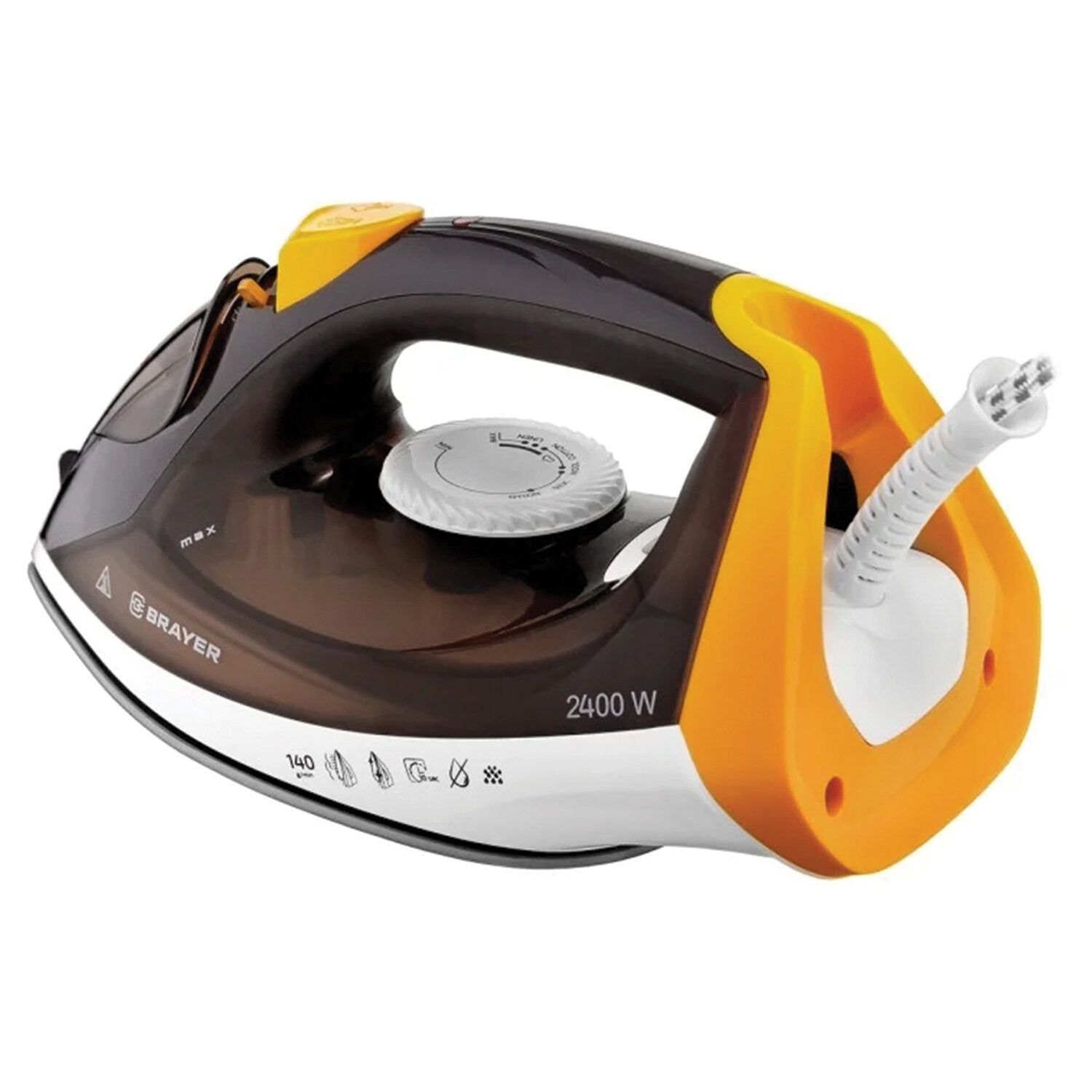 Утюг Brayer 2400 Вт керамич пар 140 г/мин 4003BR антикапля разбрызг 330 мл самоотчистка