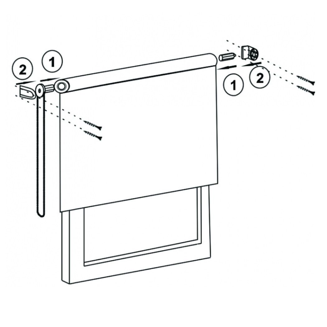 Комплект крепления для рулонной шторы