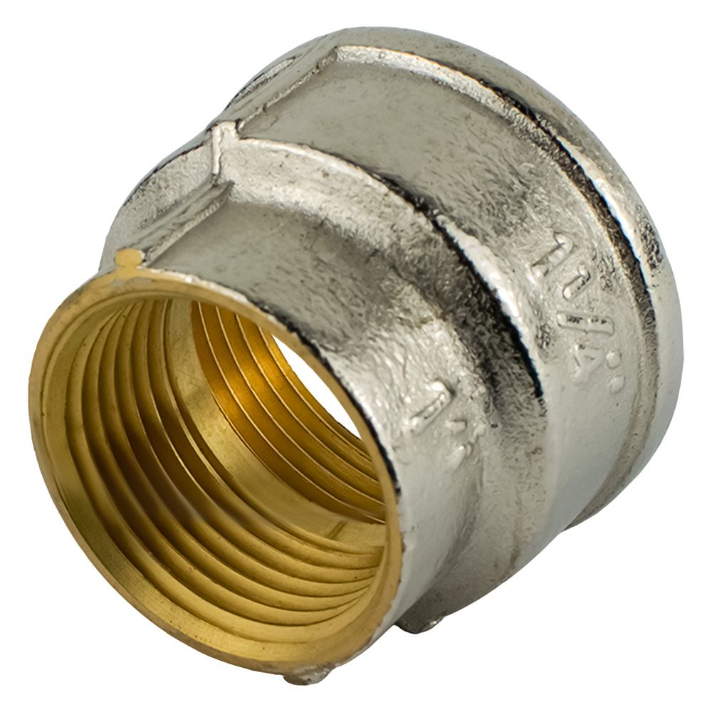 Муфта переходная латунь никель 1 1/4"х1" ВР/ВР
