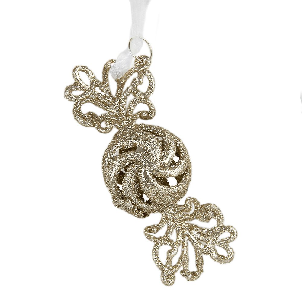 Подвеска Конфетки 10 см золотая 2 шт